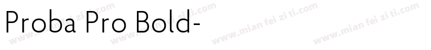 Proba Pro Bold字体转换